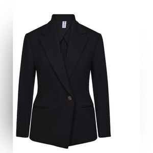 Spanx The perfect Asymmetrical black tailored blazer L